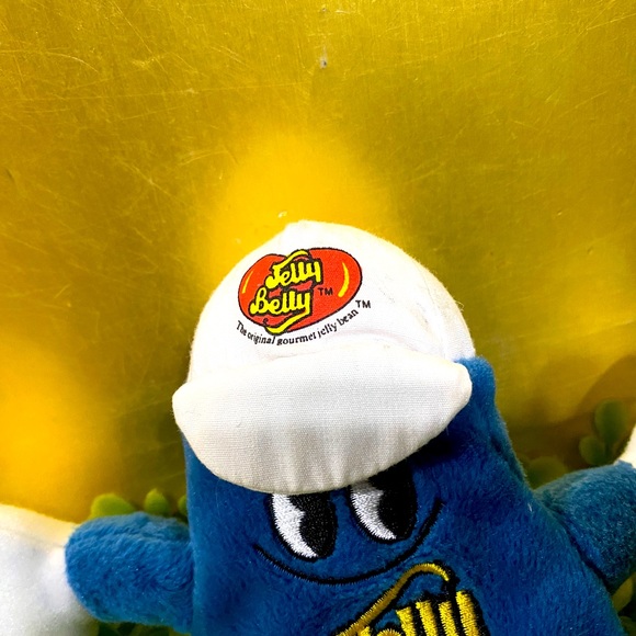 JELLY BELLY BEAN VINTAGE 1999 BEAN BAG PLUSH BLUEBERRY WITH JELLY BELLY LOGO 6” - Picture 10 of 11